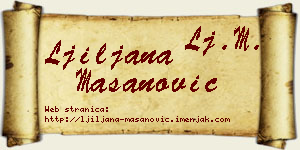 Ljiljana Mašanović vizit kartica